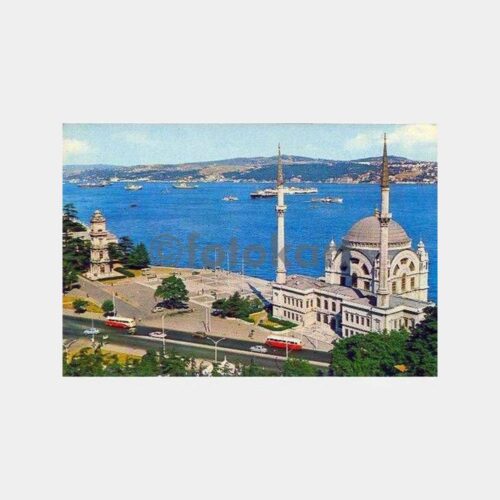 İstanbul Dolmabahçe Deniz Müzesi ve Boğaz Kartpostal