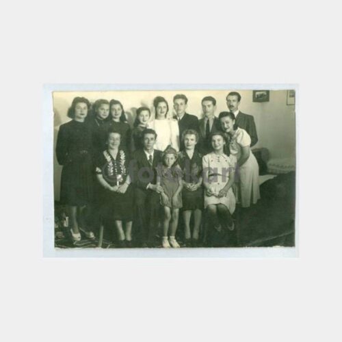 1943 Karabük Düğün Ailesi Gelin Damat Fotoğraf