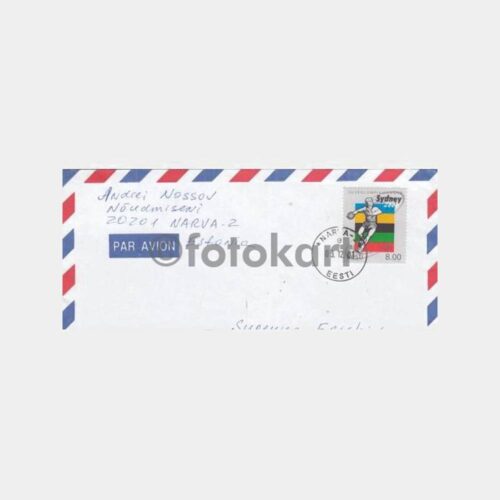 2001 Estonya Yabancı Posta Tarihi Zarf
