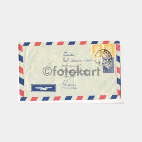 1948 Fatih Posta Damgası Uçak Etiketli Zarf