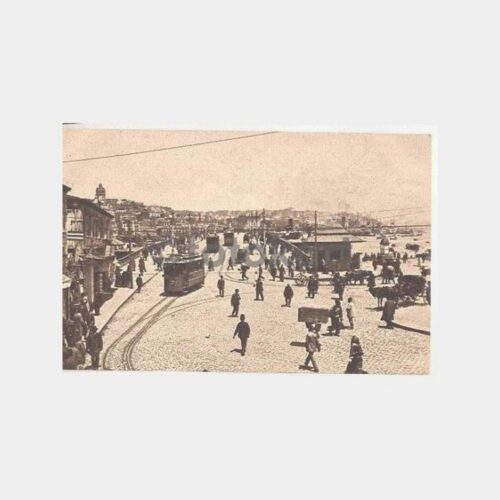 Galata Köprüsü Osmanlı İpekçi Kardeşler Baskı Kartpostal