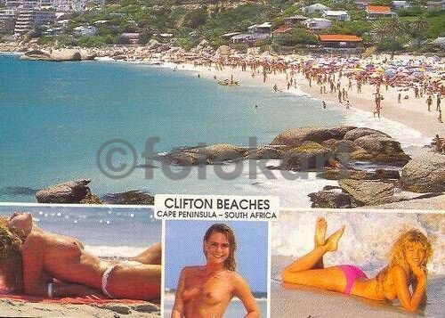 Güney Afrika Plaj Güzelleri Kartpostal