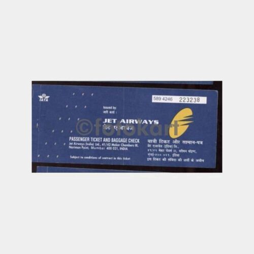 1997 Hindistan Jet Airways Uçak Bileti