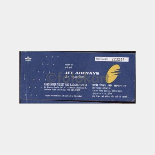 1997 Hindistan Jet Airways Uçak Bileti