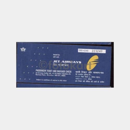 1997 Hindistan Jet Airways Uçak Bileti