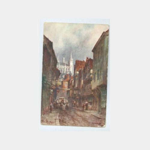 1930 İngiltere Tablo Tarihi Evler Şehir Kartpostal