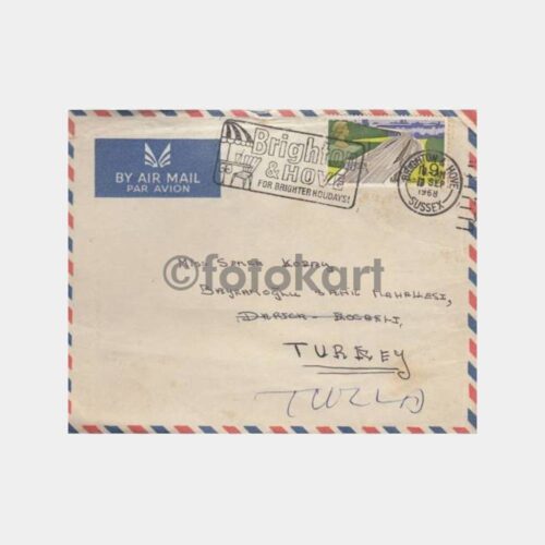 1968 İngiltere Yabancı Posta Tarihi Zarf