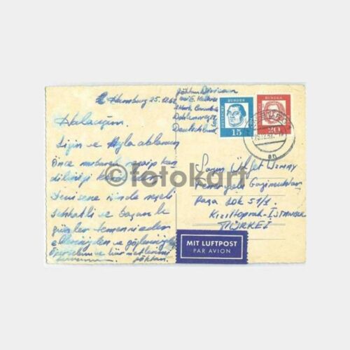 1962 İskambil ve Şans Konulu Damgalı Tebrik Kartpostal - Görsel 2