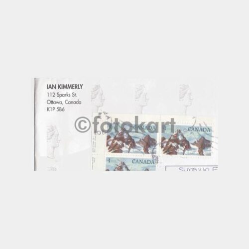 2002 Kanada Yabancı Posta Tarihi Zarf