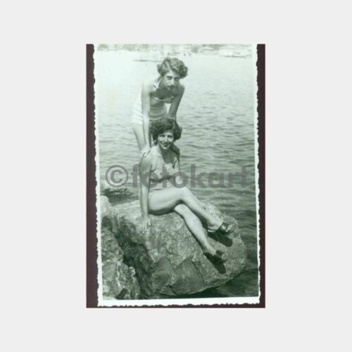 1950 Karabük Aile Amasra Plajı 8 Adet Fotoğraf - Görsel 3