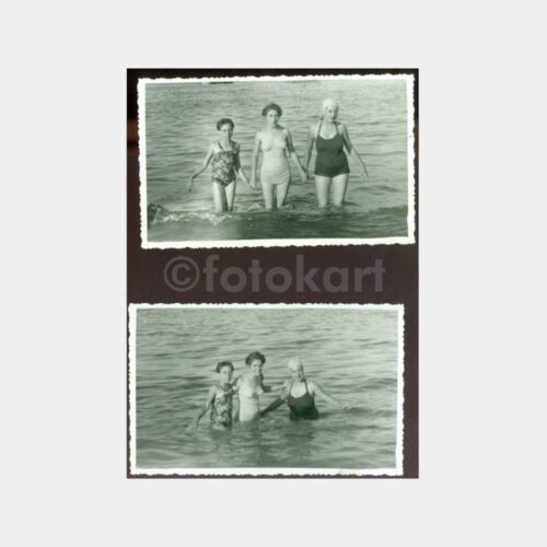 1950 Karabük Aile Amasra Plajı 8 Adet Fotoğraf - Görsel 2