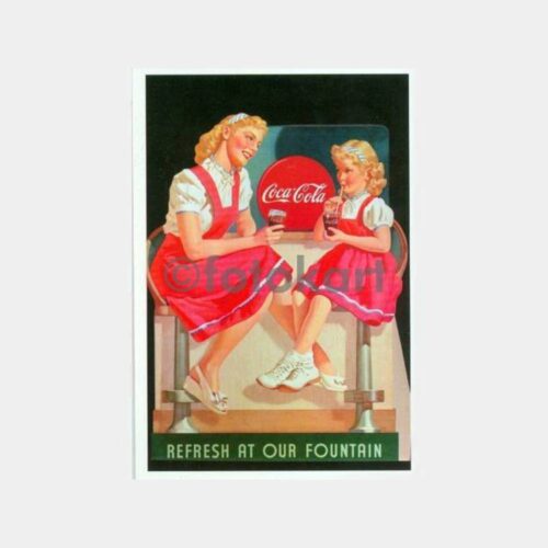 Coca Cola Konulu Vintage Tarz Kartpostal No. 02
