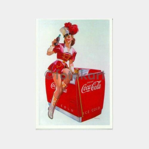 Coca Cola Konulu Vintage Tarz Kartpostal No. 03