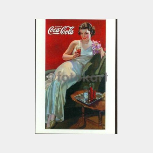 Coca Cola Konulu Vintage Tarz Kartpostal No. 06