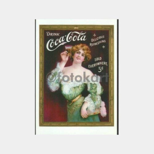 Coca Cola Konulu Vintage Tarz Kartpostal No. 09