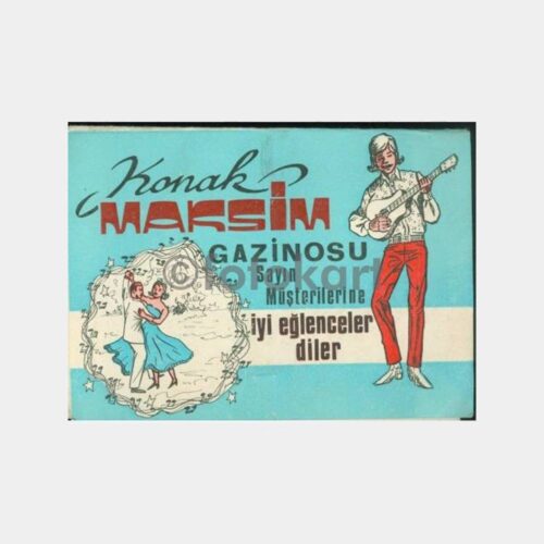 1968 İzmir Konak Maksim Gazinosu Fotoğraf Kabı
