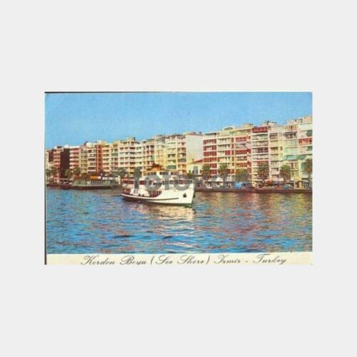 İzmir Kordonboyu Körfez Gemisi Kartpostal