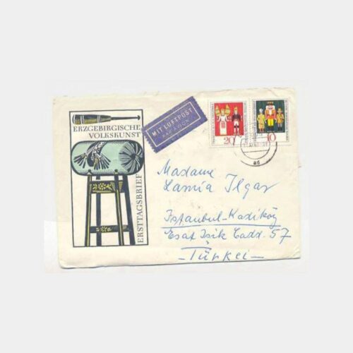 1967 Leipzig Damgalı DDR Doğu Almanya Zarf
