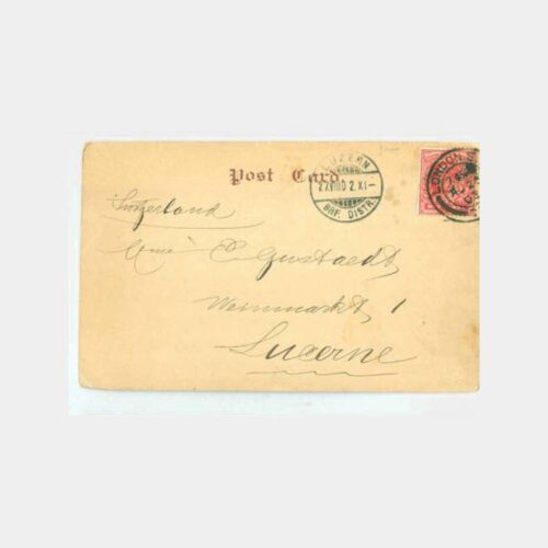 1902 Londra Damgalı Yabancı Posta Tarihi Kart