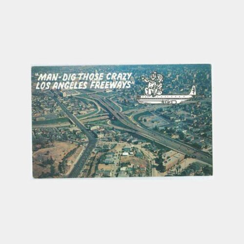 ABD Los Angeles Uçaklı Kartpostal