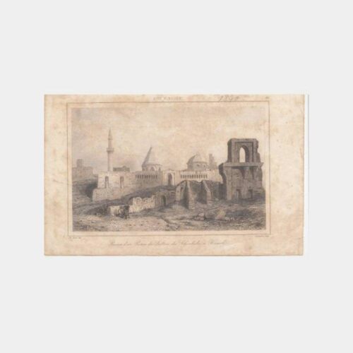 1840 Konya Mevlana Civarı Gravür Baskısı
