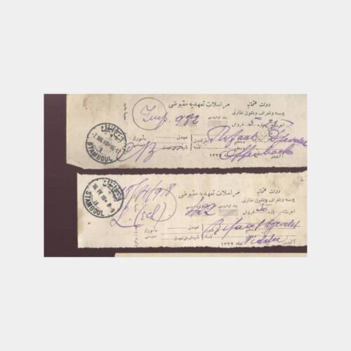 1918 Osmanlı Makbuzları Posta Damgaları