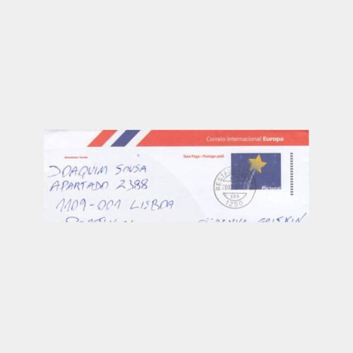 2002 Portekiz Yabancı Posta Tarihi Zarf