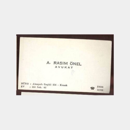 İzmir Avukat Rasim Önel Kartvizit