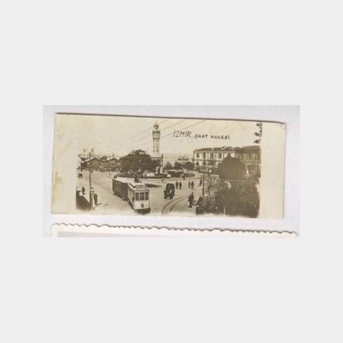 İzmir Saat Kulesi Tramvay Görünüş Tebrik Fotokart