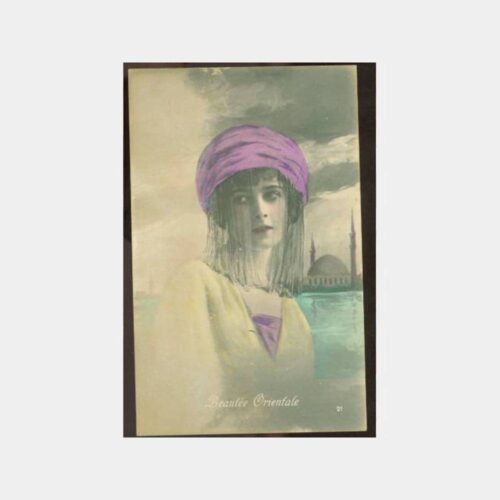 1900 Şark Güzeli Osmanlı Kadın Kartpostal