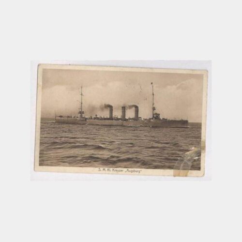 Osmanlı Posta Damgalı Savaş Gemisi Kartpostal