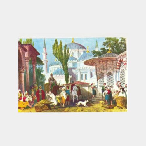 Şehzade Cami Gravür Tablo Konulu Kartpostal