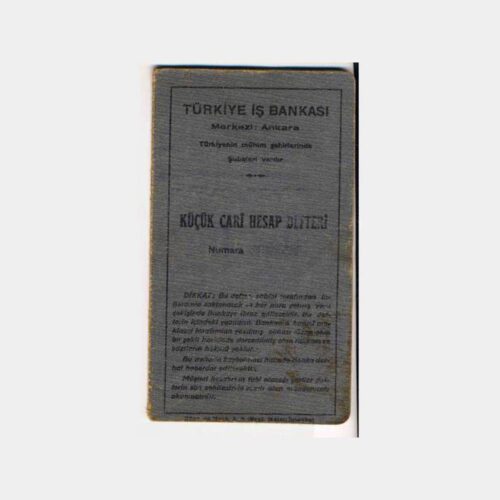 1932 T. İş Bankası İstanbul Şb. Hesap Cüzdanı