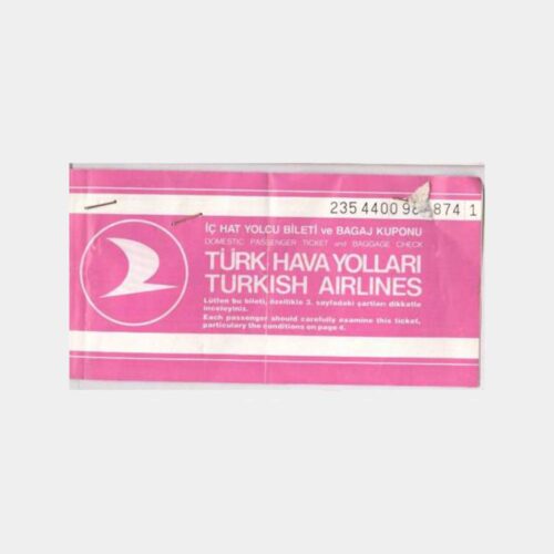 1990 Türk Hava Yolları Uçak Bileti