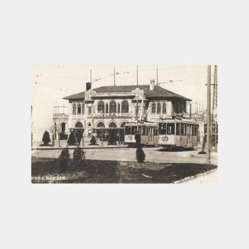 1940 Kadıköy Tramvay Görünüş Reprodüksyon Kartpostal
