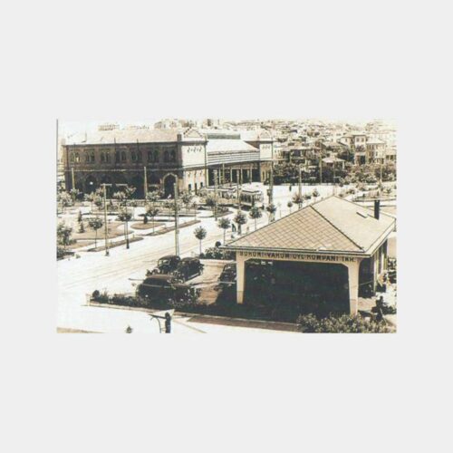 1950 Kadıköy Tramvay Görünüş Reprodüksyon Kartpostal