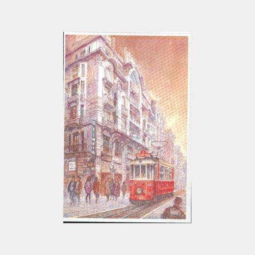 Tramvay Konulu Tablo Kartpostal