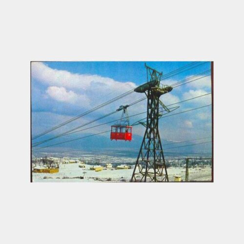 1963 Bursa Uludağ Teleferik Kartpostal