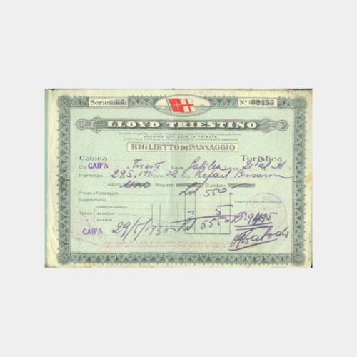 1935 Yabancı Denizcilik Acentası Vapur Bileti - Görsel 2