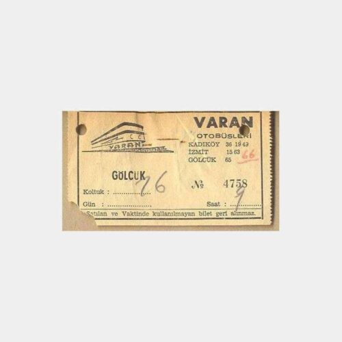 1962 Varan Otobüsleri Gölcük Bilet