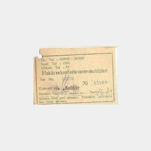 1962 Hakiki Varan Otobüs Bileti