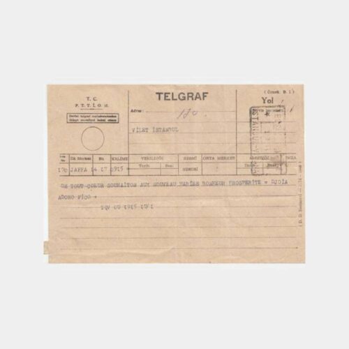 1941 İstanbul Viyana Damgalı Telsiz Telgraf Belge