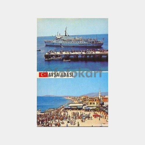 Avşa Adası İskele ve Genel Görünüm Kartpostal