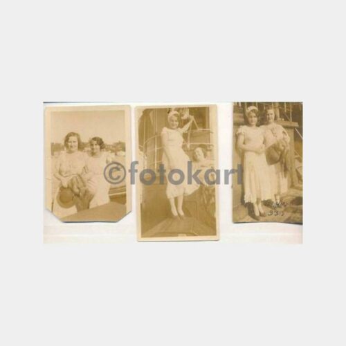 1933 Büyükdere Beykoz Vapur Gezisi 3 Adet Fotoğraf