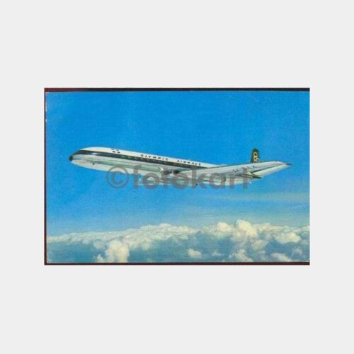 Yunanistan Olympic Airways Comet 4B Uçak Kartpostal