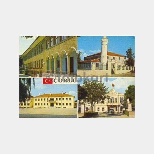 Çorlu Tekirdağ 4 Görünüş Kartpostal