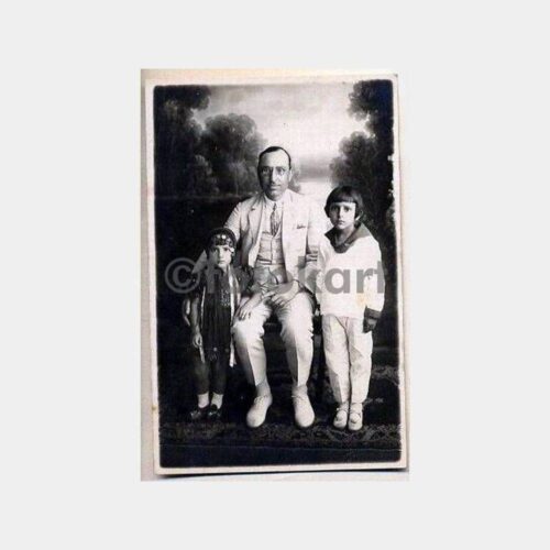 Babası ile Denizci Giysili Çocuk Fotoğraf