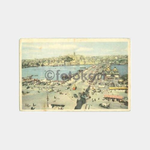 1958 Yapı Kredi Galata Köprüsü İkramiye Kartı