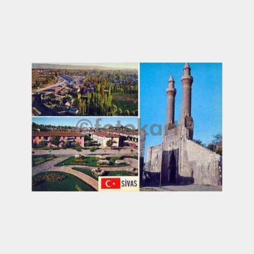Sivas Gök Medrese ve Genel Manzaralar Kartpostal