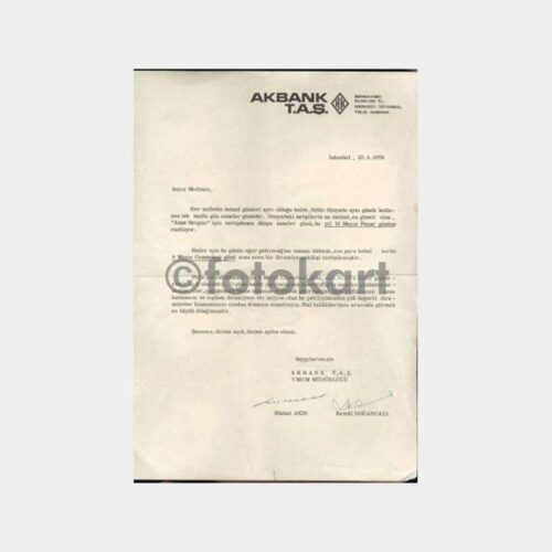 1970 Akbank Anneler Günü Çekiliş İkramiye Yazı